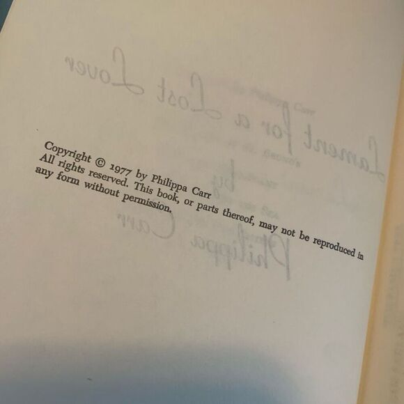 Vintage 1977 Lament For a Lost Lover Philippa Carr Gothic Pulp Hardcover - Picture 5 of 6